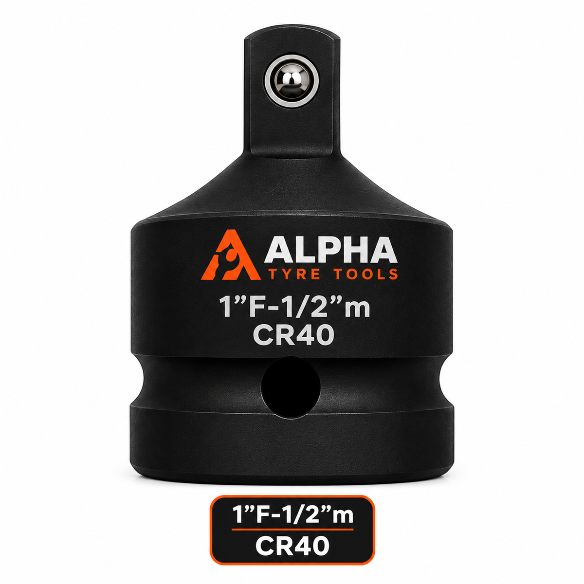 Alpha Impact Socket Adapter and Reducer Use with Impact Wrenches 1F to 1/2M