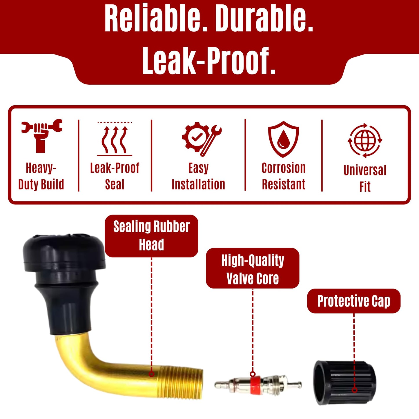 Tubeless Scooty PVR70 Valve – Pack of 100 | Bulk Wholesale Pack