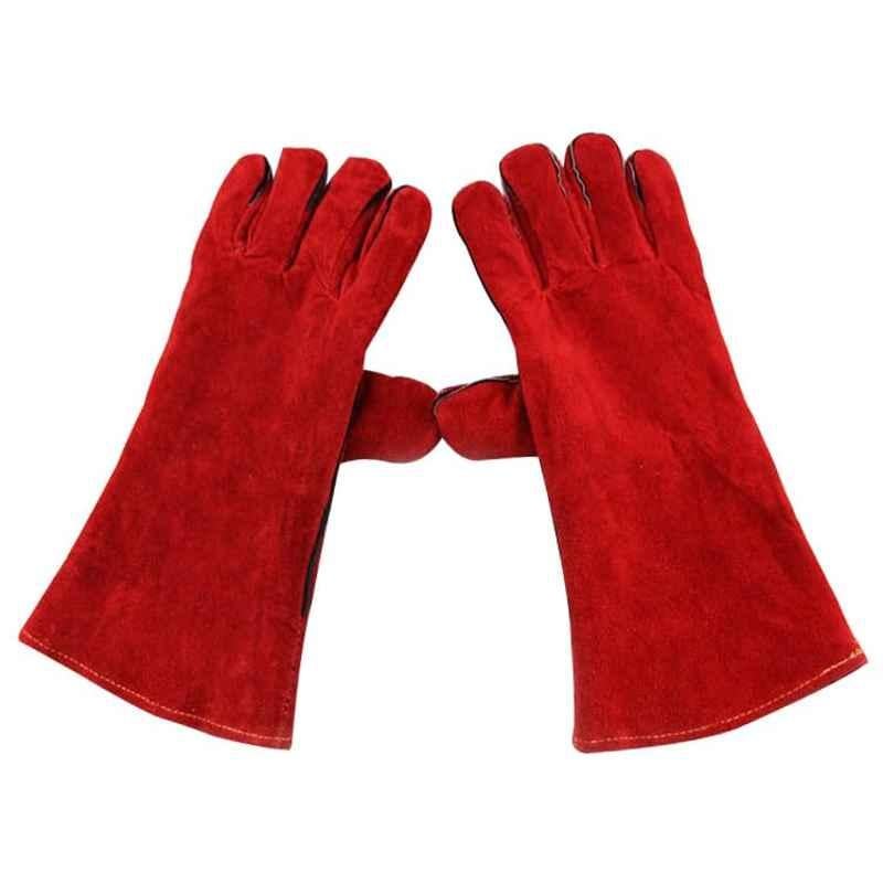 Leather Safety Gloves – Pack of 2 | Heavy Duty Hand Protection for Tyre Shop & Workshop