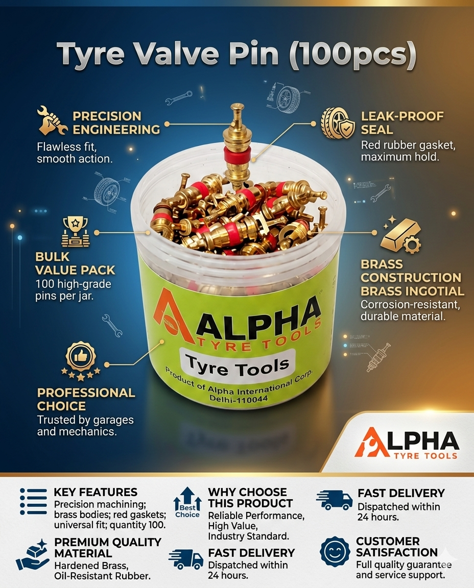 Tyre Valve Pin Pack of 100 – Universal Fit All Tyres | Alpha Tyre Tools