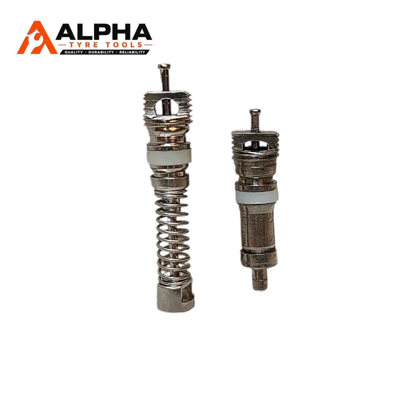JCB Bulldozer OTR Tyre Valve Pin Combo Pack – Two Piece (5pcs) + Spring Type (5pcs) | Alpha Tyre Tools