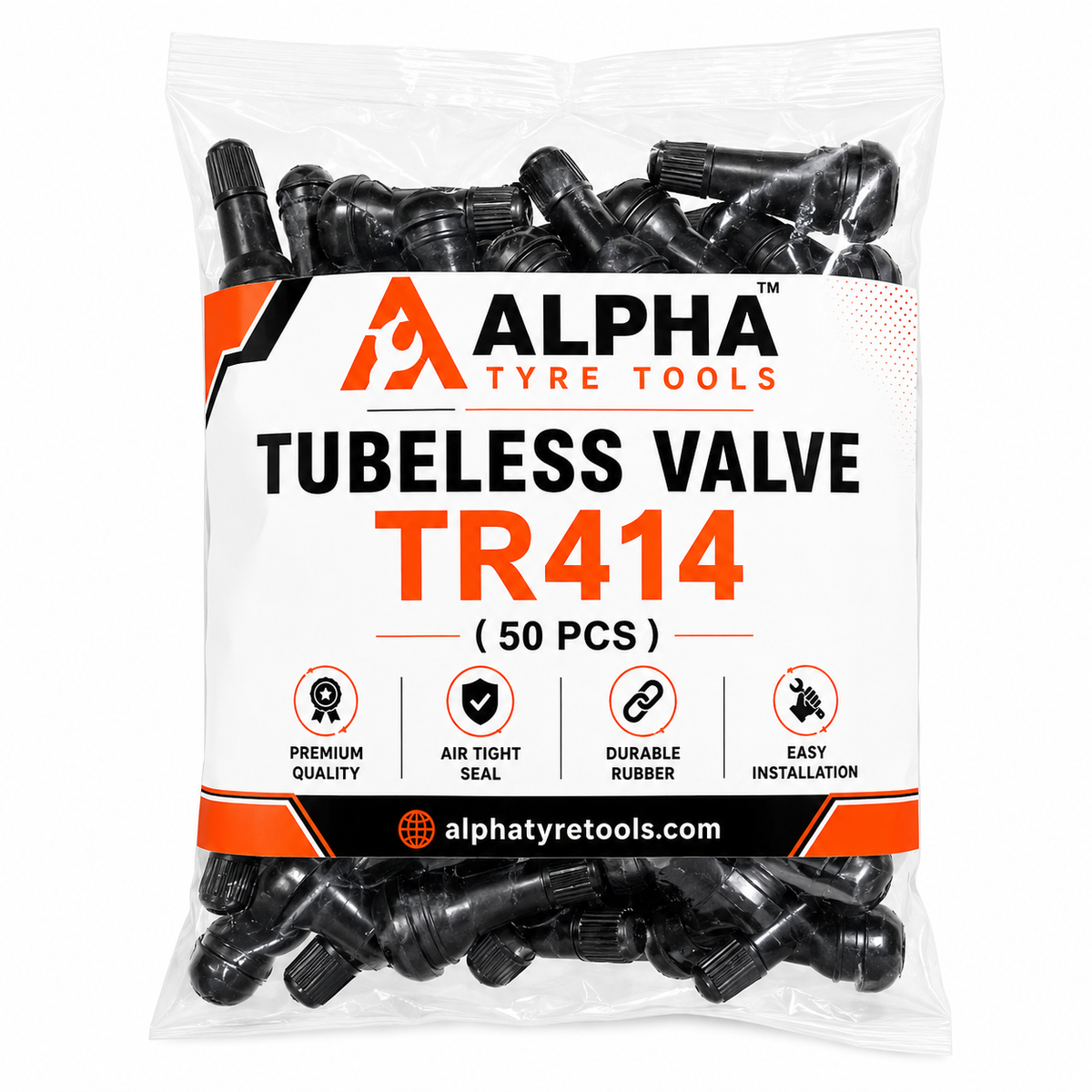 Alpha Tubeless Valve TR414 (50pcs)