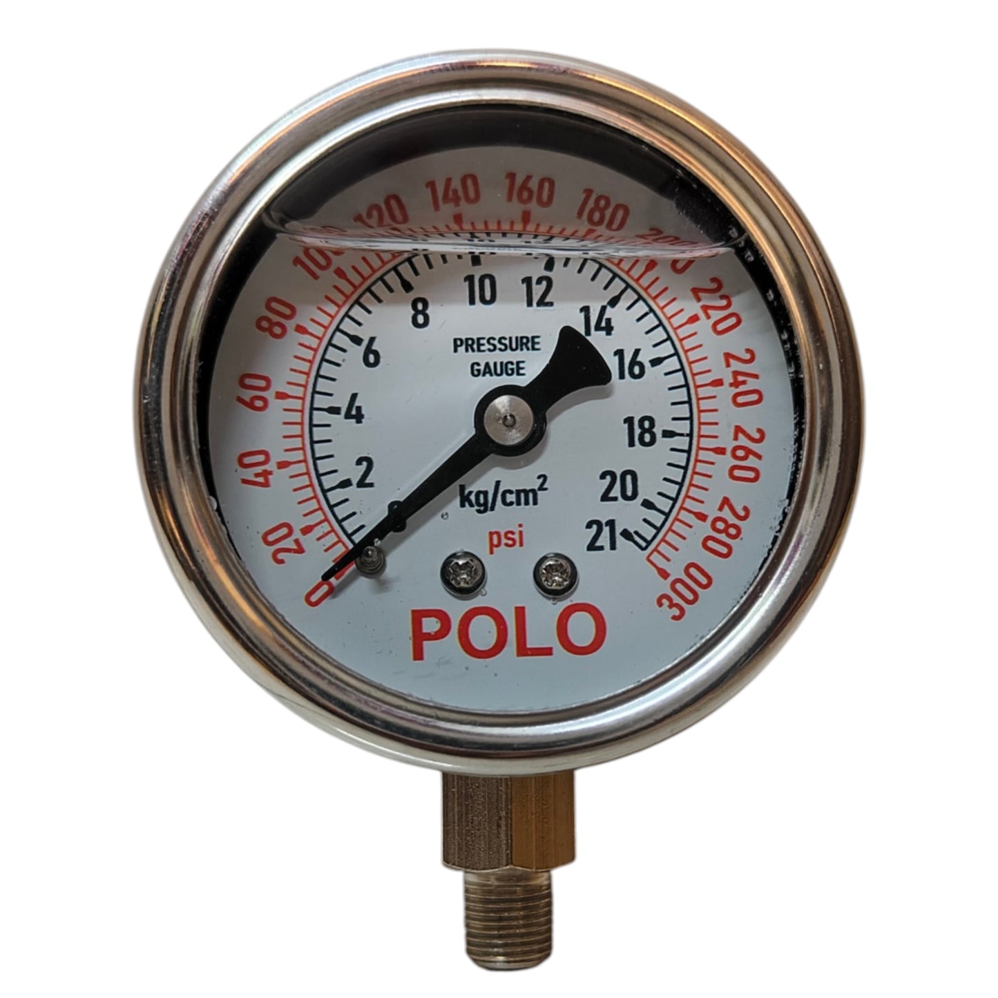 Polo Liquid Filled Tyre Pressure Gauge – 2.5 Inch 300 PSI | Alpha Tyre Tools