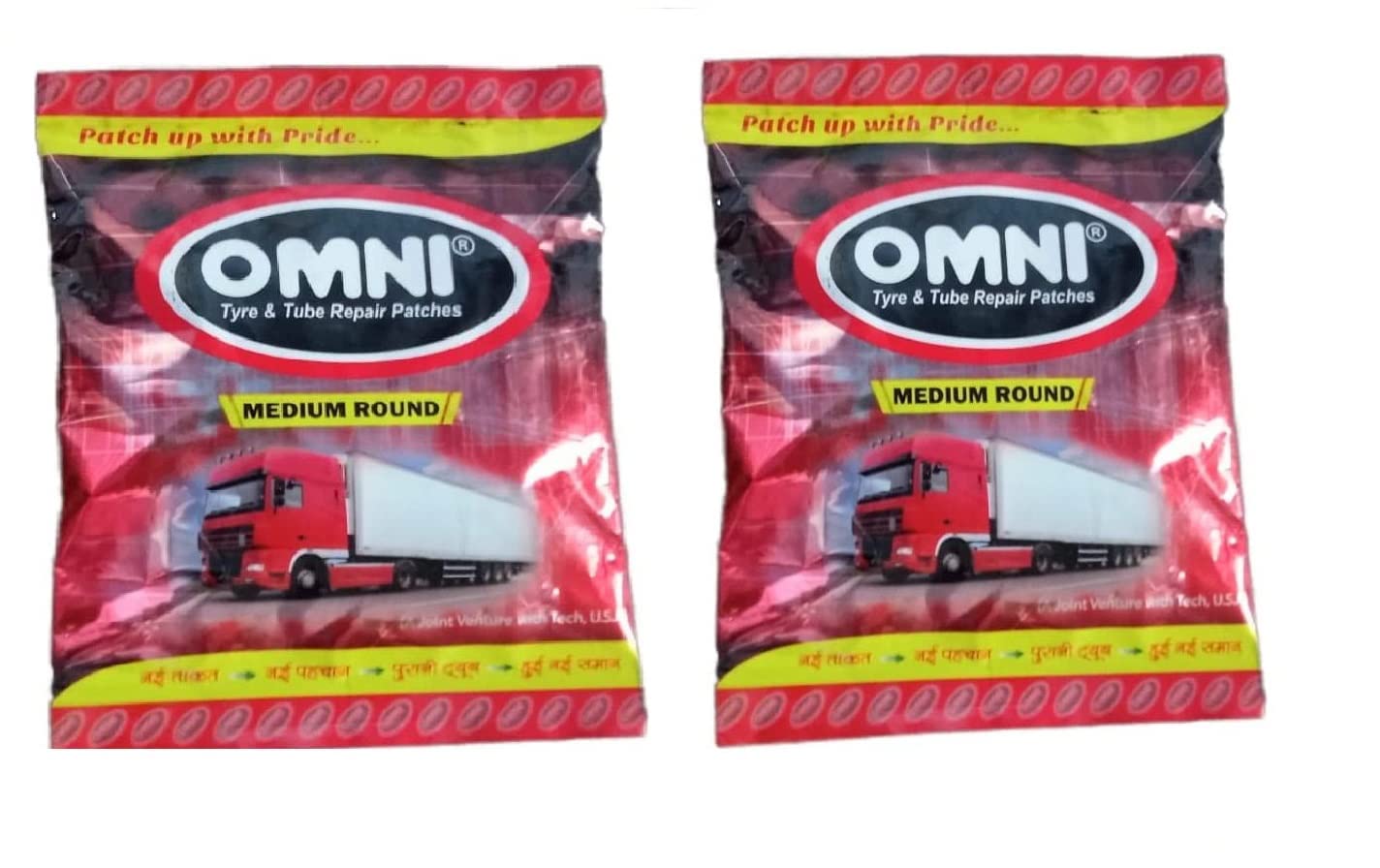 Omni Tyre & Tube Puncture Repair Patches Medium Round – Pack of 2 (60 Pcs) | Alpha Tyre Tools