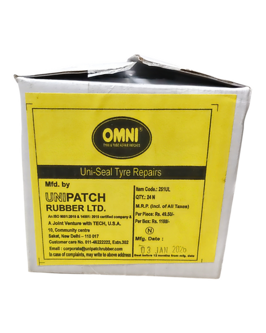 Omni Mushroom Patch 6MM – Tubeless Tyre Repair Patch (Pack of 24)
