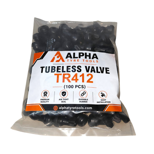 Alpha Bike Tubeless Valve TR412 – Pack of 100Pcs  Alpha Tyre Tools