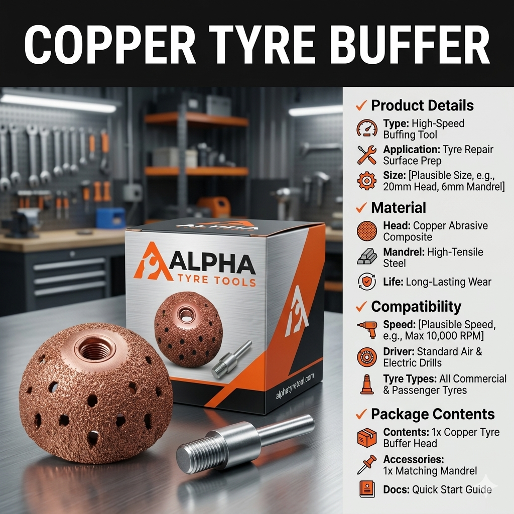 Alpha Electric Die Grinder with Copper Buffer – Tyre Buffing & Retreading Machine