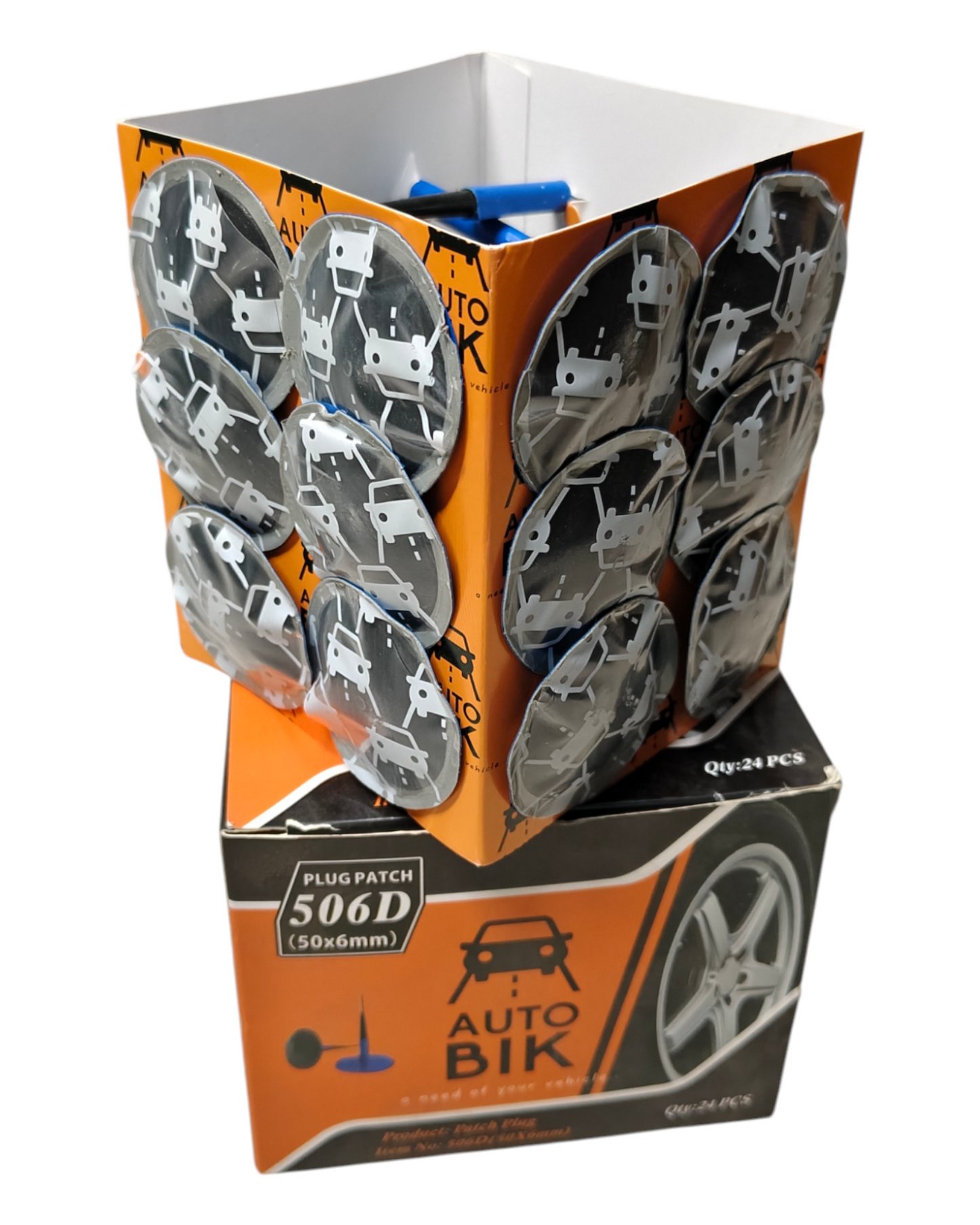 Auto Bik Mushroom Patch 6MM – Tubeless Tyre Repair Patch (Pack of 24)