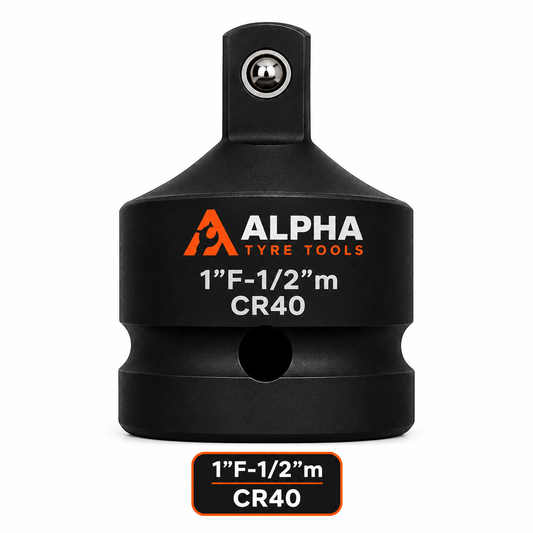 Alpha Impact Socket Adapter and Reducer Use with Impact Wrenches 1F to 1/2M