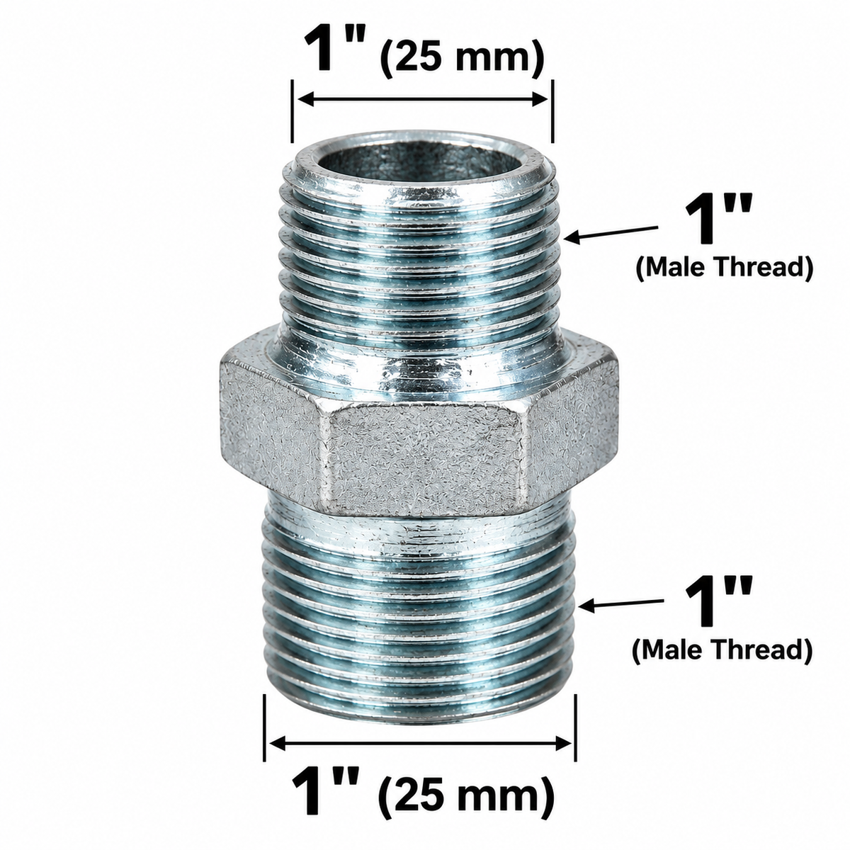 Steel Nipple Reducer 1”X1” | Alpha Tyre Tools