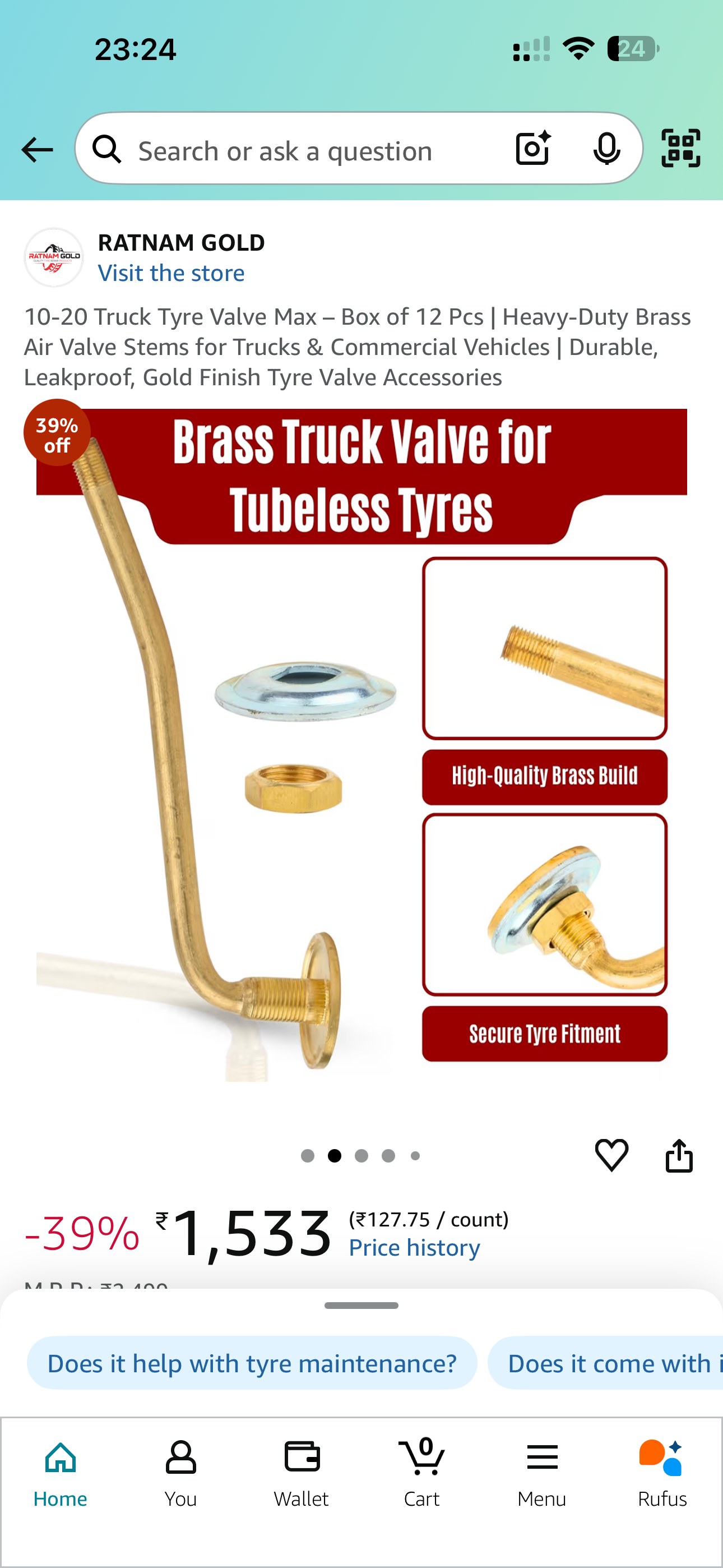 Brass 1000/20 Valve Nut Plate – Pack of 12 | Truck Tube Tyre Valve