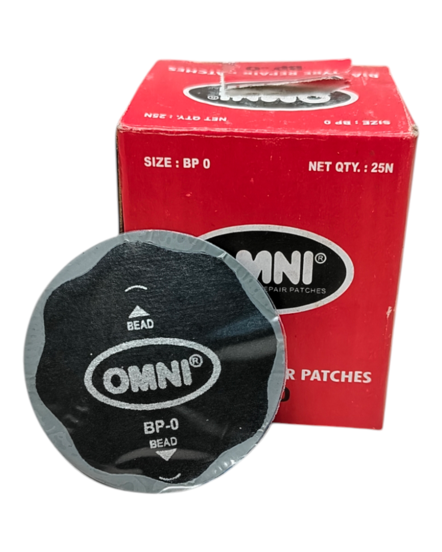 Omni BP-0 Tyre Repair Patch – Pack of 25 | Largest Size Heavy Duty