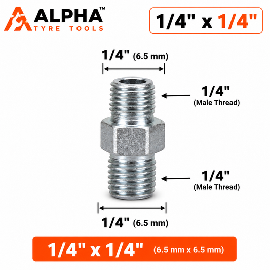 Steel Nipple Reducer 1/4X1/4 | Alpha Tyre Tools