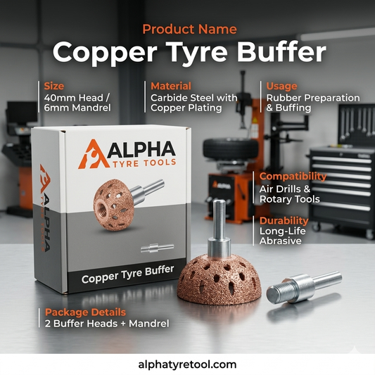 Copper Tyre Buffer With Nut – Retreading Surface Tool | Alpha Tyre Tools