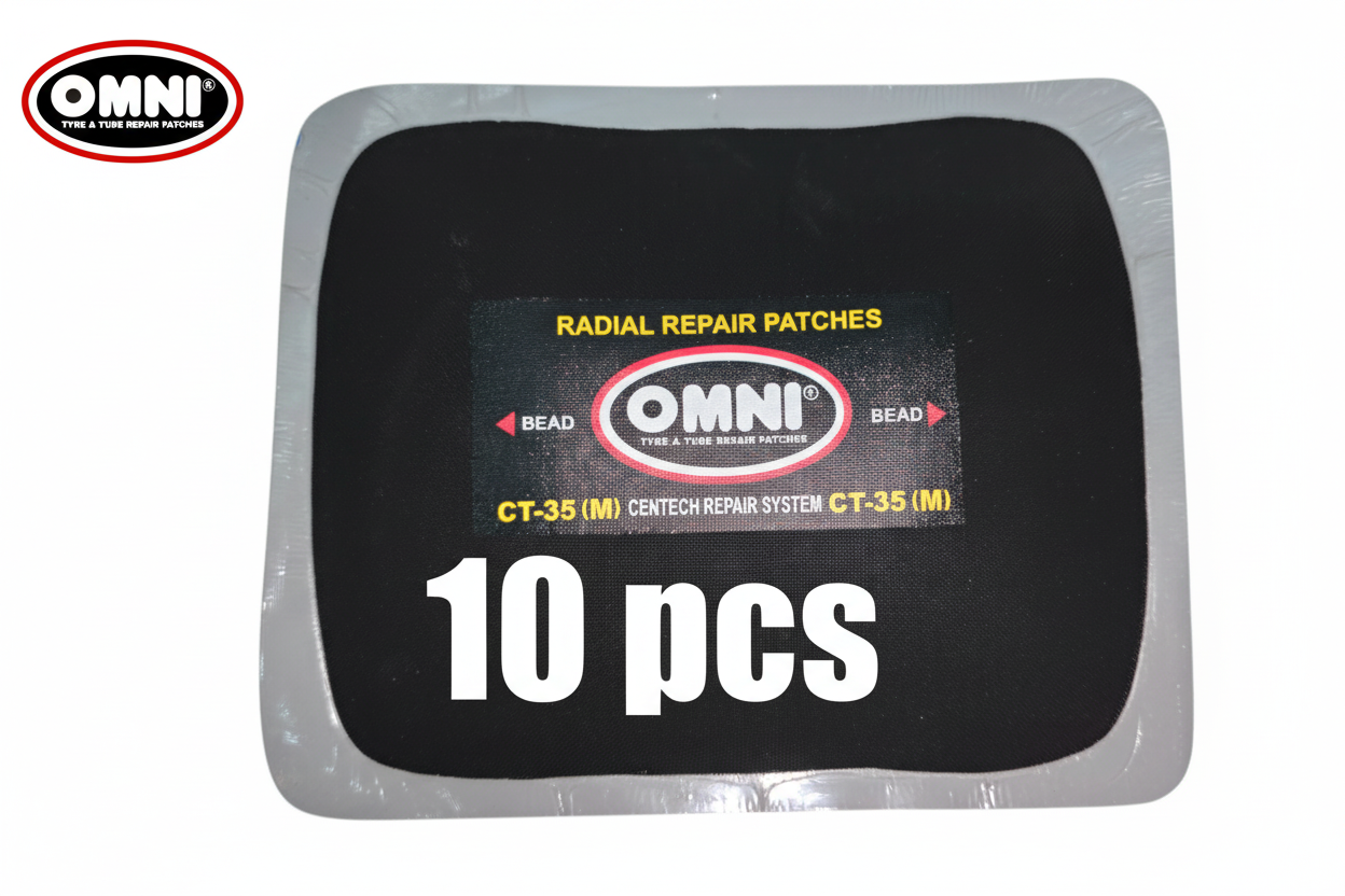 Omni CT-35 Tyre Repair Patch – Pack of 10 | Round Tubeless Patch