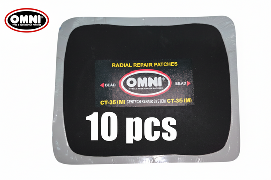 Omni CT-35 Tyre Repair Patch – Pack of 10 | Round Tubeless Patch