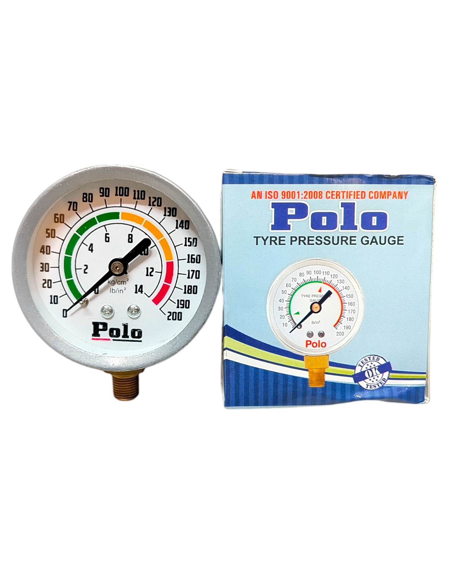 POLO Pressure Gauge Meter  2.5” 200lbs