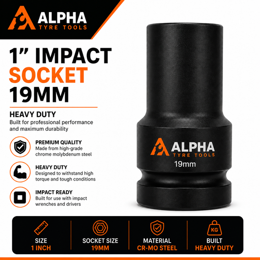 Impact Socket 1” 19mm | Alpha Tyre Tools