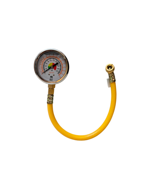 Liquid Glycerine Pressure Gauge with Hose Pipe | Tyre Inflation Gauge for Workshops