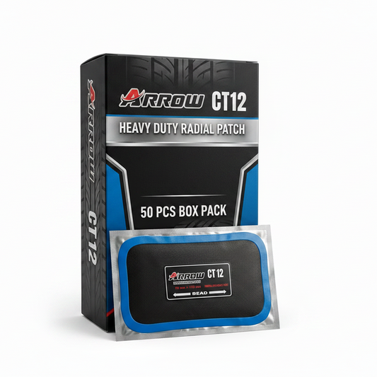 Arrow CT12 (50pcs) Tyre Patch – Small Cold Repair Patch for Bike & Car | Alpha Tyre Tools