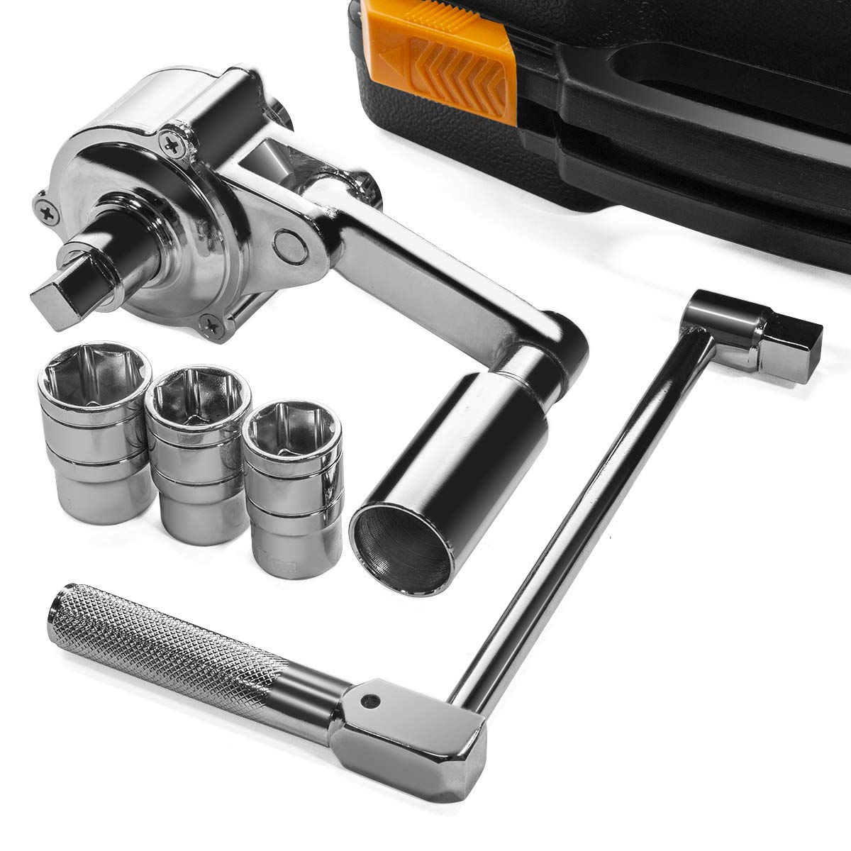 Car Labor Saving Wrench 1:16 Gear Ratio – 800Nm Torque | 3 Socket Set | Alpha Tyre Tools