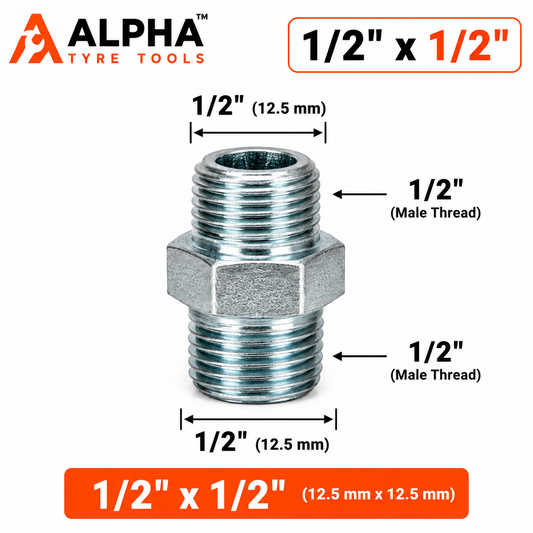 Steel Nipple Reducer 1/2X1/2 | Alpha Tyre Tools