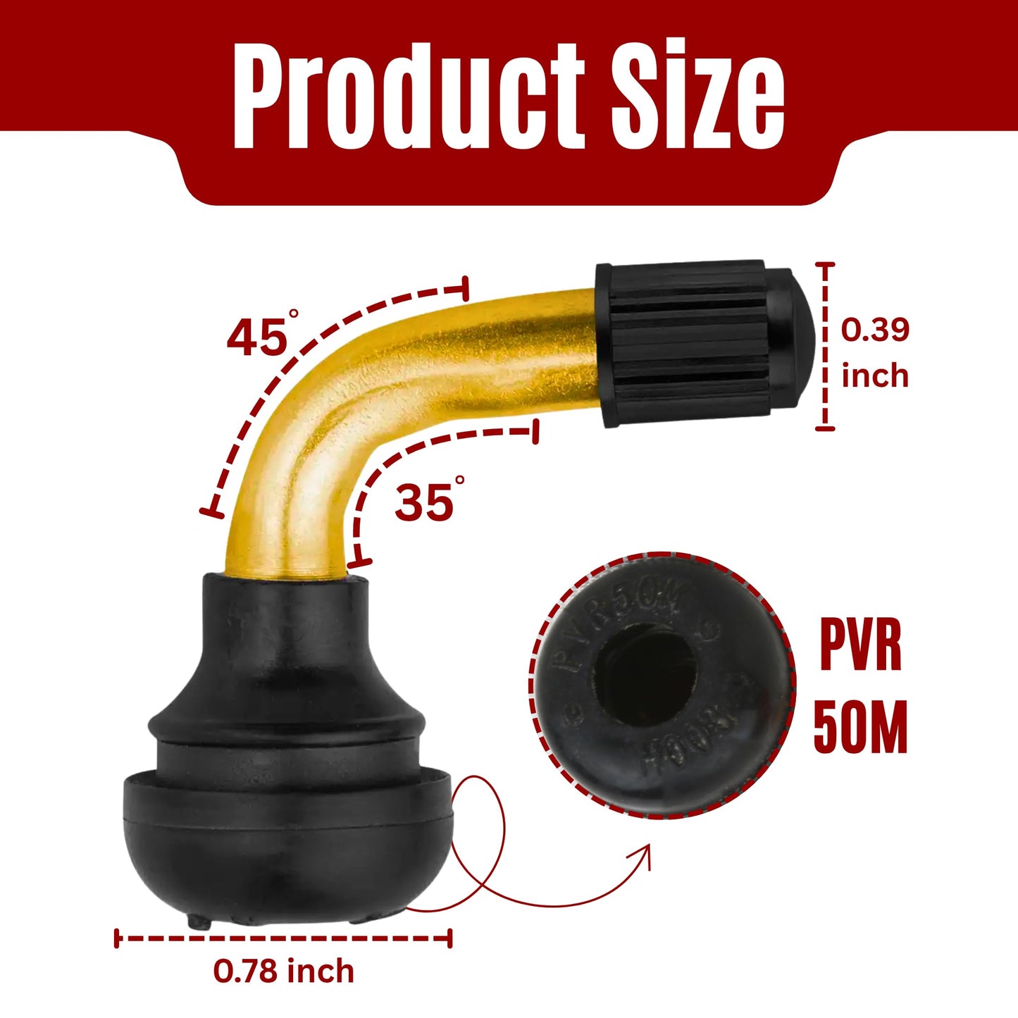 Tubeless Scooty PVR70 Valve – Pack of 100 | Bulk Wholesale Pack