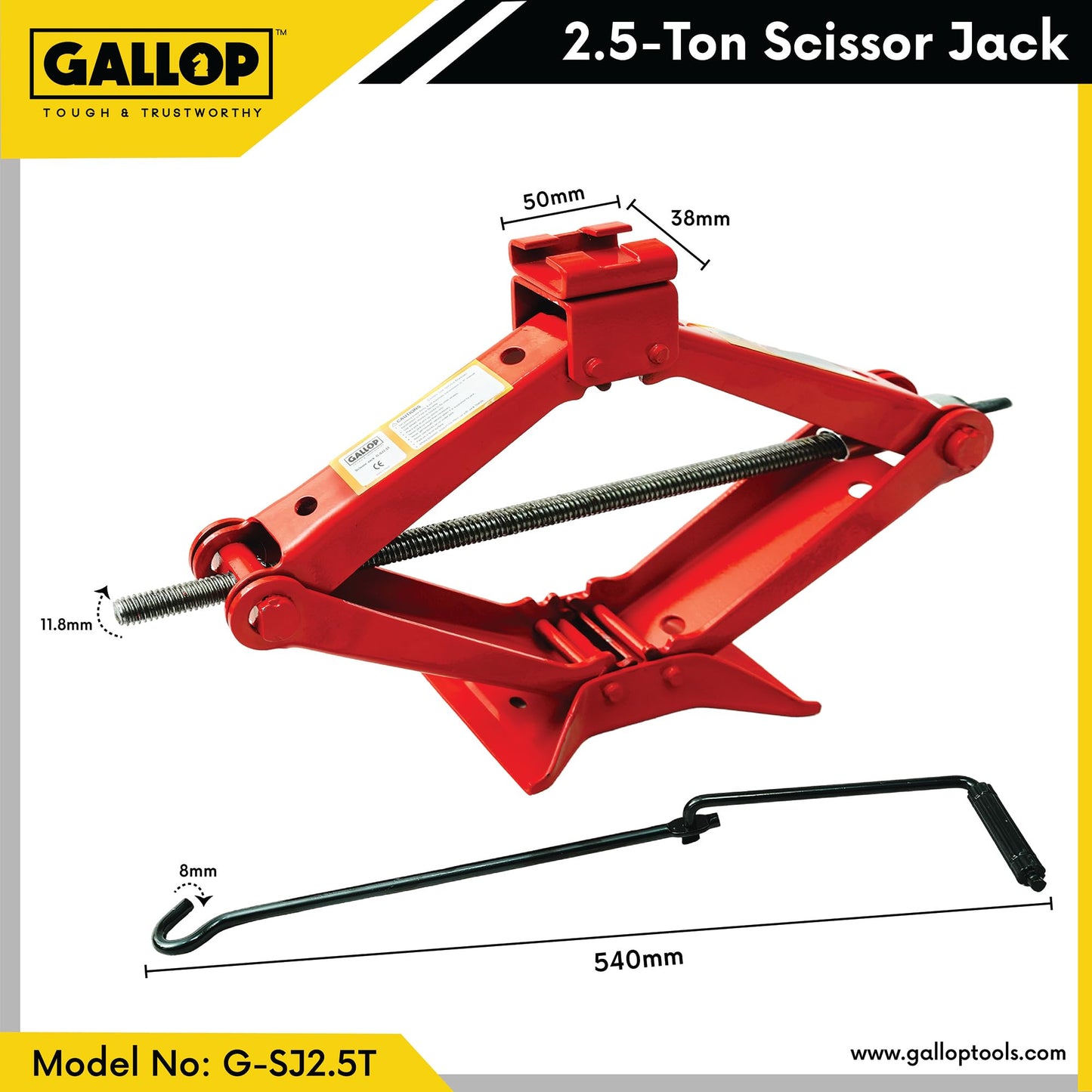 Gallop Scissor Jack 2.5 ton