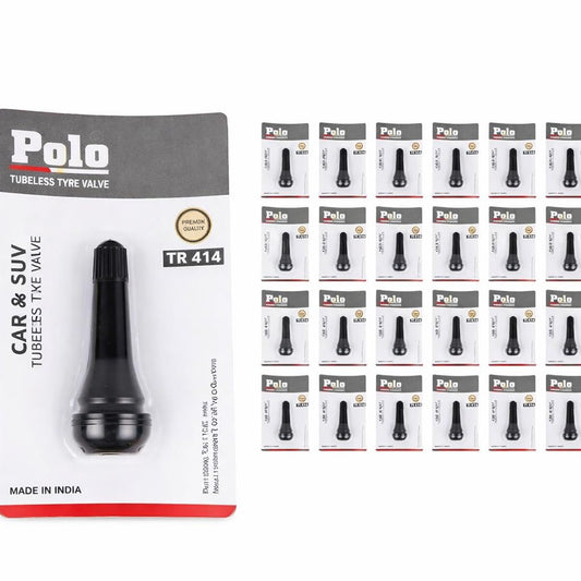 Polo TR414 Tubeless Valve – Pack of 25 | Car Tyre Valve Bulk | Alpha Tyre Tools