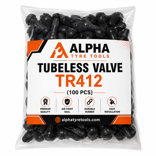 Alpha Bike Tubeless Valve TR412 – Pack of 100Pcs  Alpha Tyre Tools
