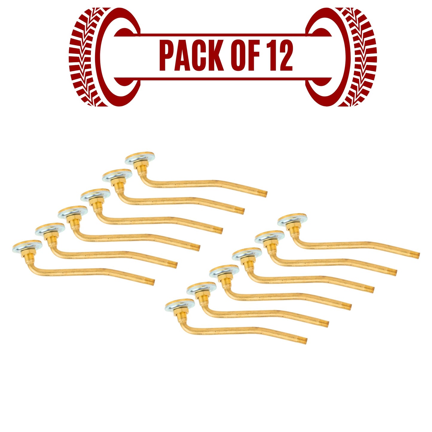 Brass 1000/20 Valve Nut Plate – Pack of 12 | Truck Tube Tyre Valve