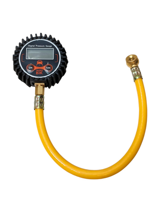 Digital Tyre Pressure Meter with Hose Pipe | Digital Air Pressure Gauge for Trucks