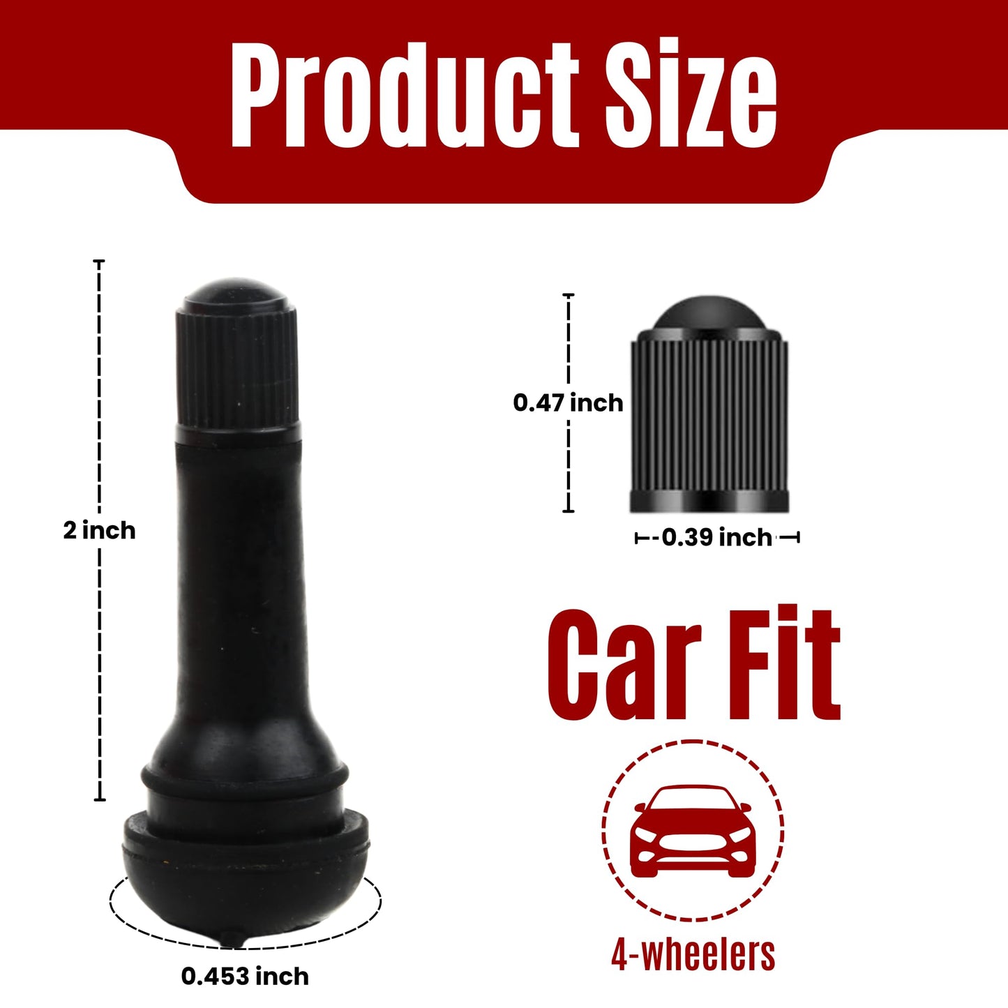 Tubeless Car Valve TR414 – Pack of 100 | Bulk Wholesale Pack