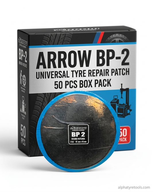 Arrow BP2 (50pcs) Tyre Patch – Small Cold Repair Patch for Bike & Car | Alpha Tyre Tools