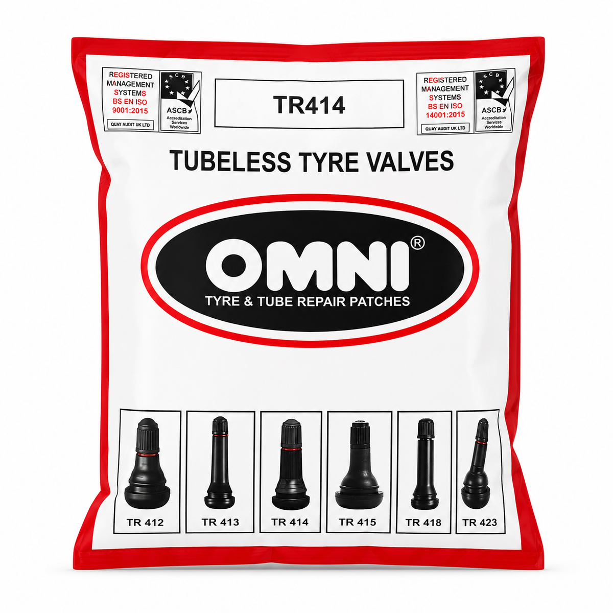 Omni Tubeless Valve TR414 – Pack of 100 Pcs | Alpha Tyre Tools