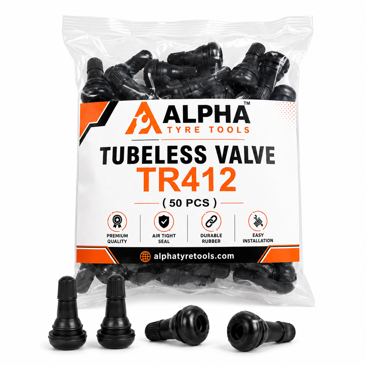 Alpha Tubeless Valve TR412 (50pcs)