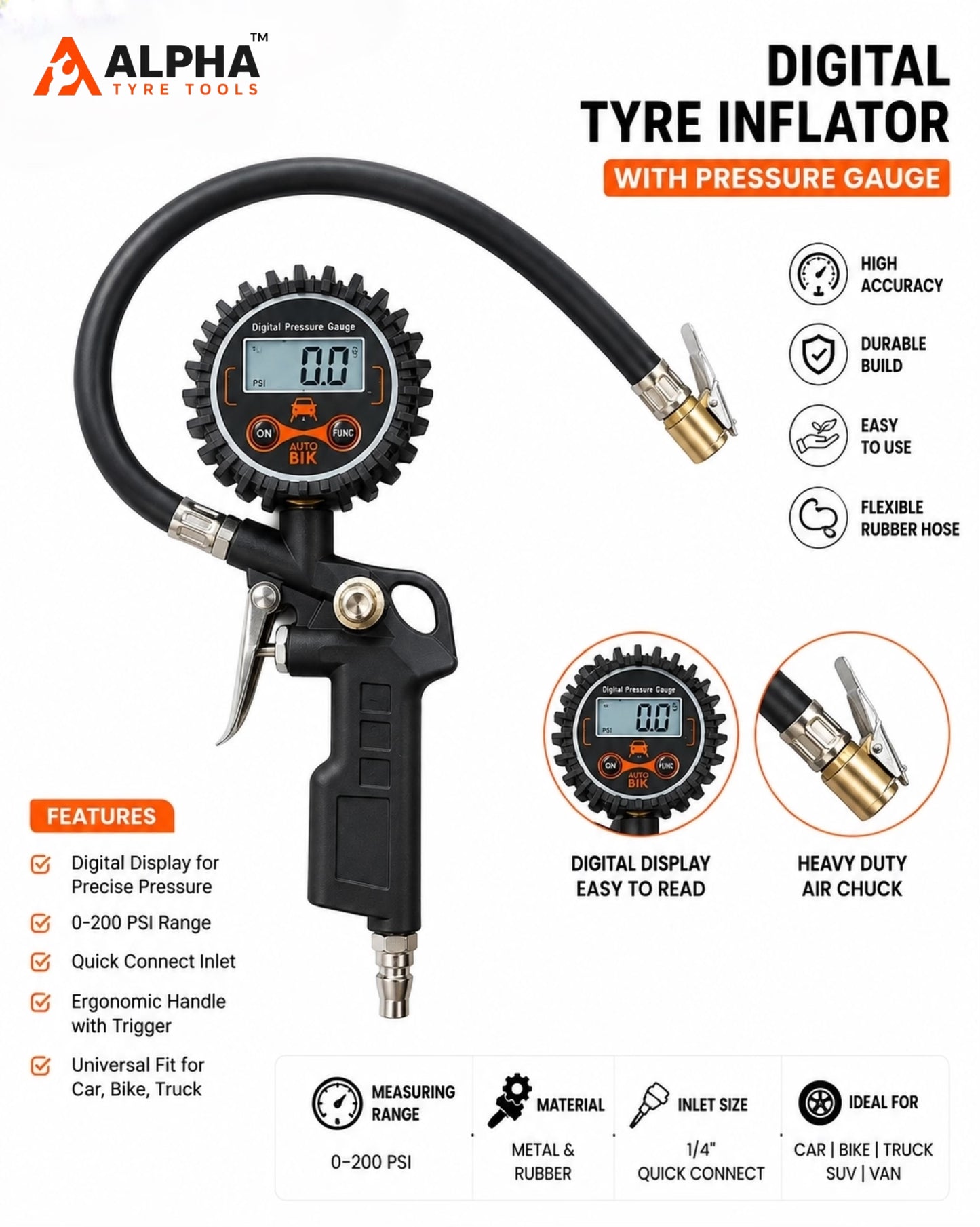 Digital Tyre Inflator | Alpha Tyre Tools