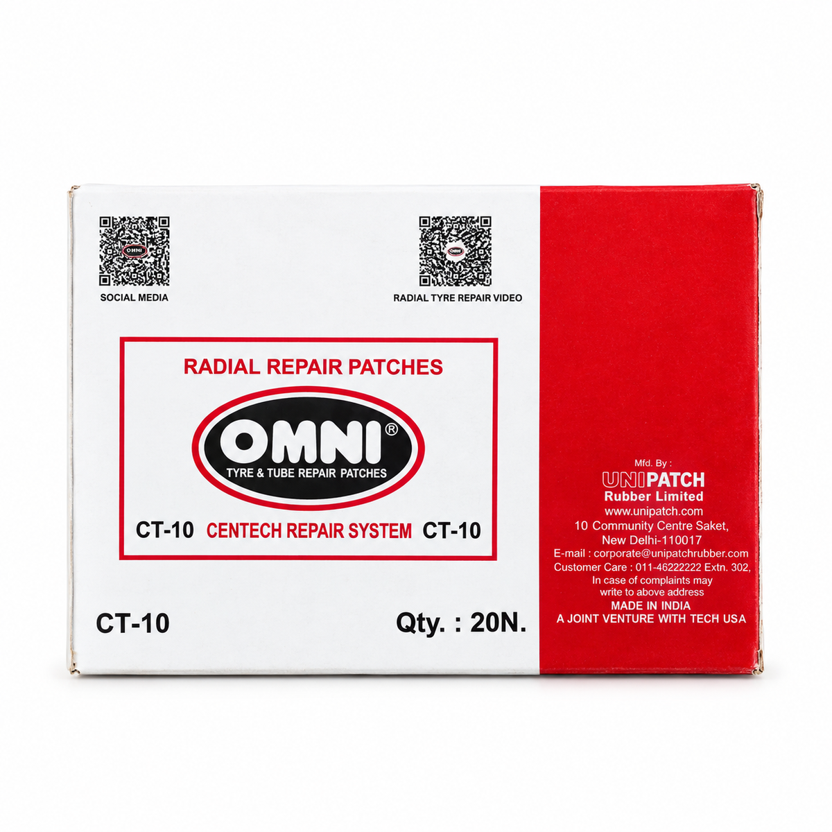 Omni CT 10 Tyre Repair Patch (20pcs) – Alpha Tyre Tools