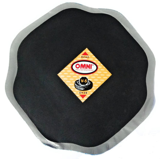 Omni Bias Tyre Repair Patches Size V-5 – Box of 20 Pcs | Alpha Tyre Tools