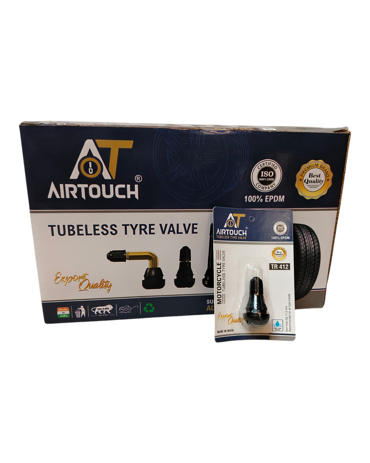 Airtouch Tubeless Tyre Valve TR412 Pack of 50 – Alpha Tyre Tools