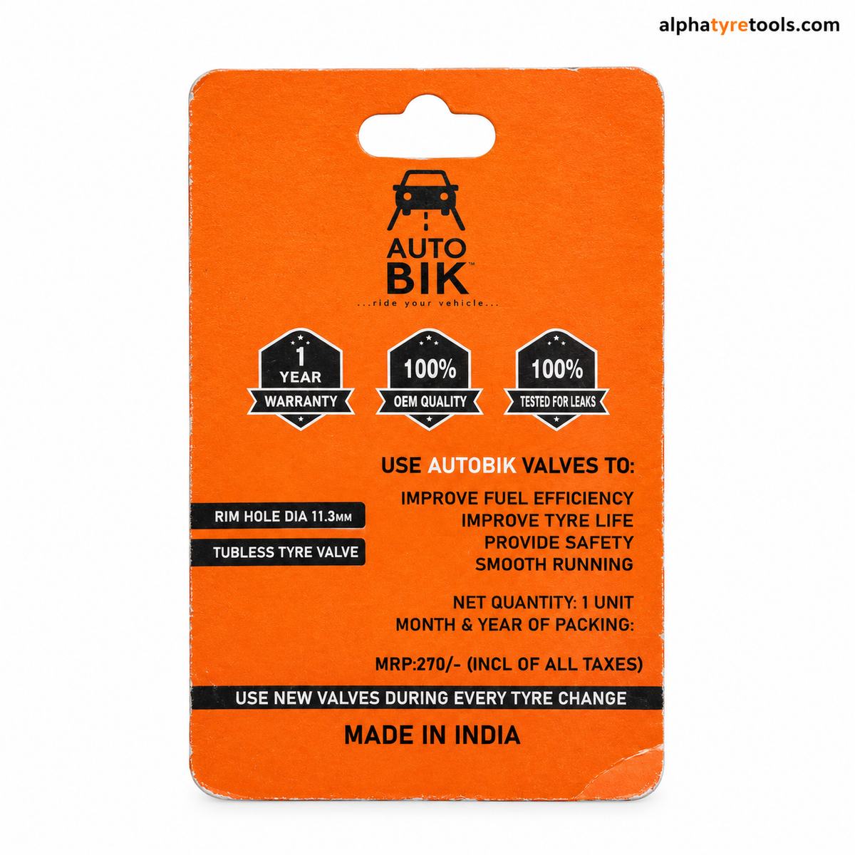 AutoBik Tubeless Valve – Alpha Tyre Tools