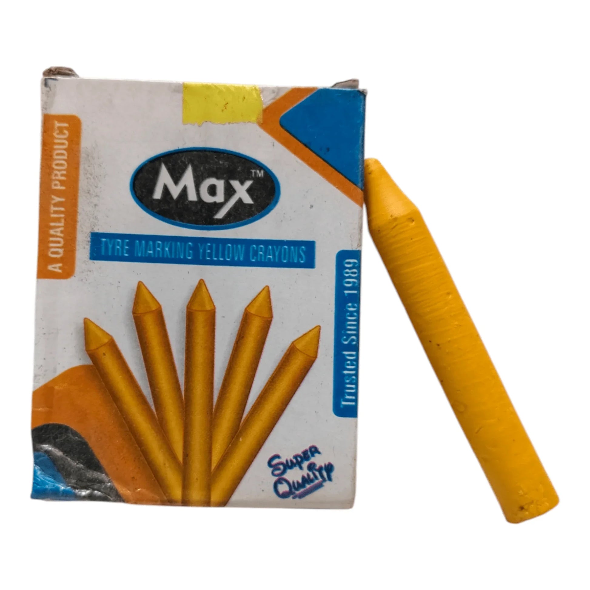 MAX Tyre Marking Yellow Crayons – Pack of 10 - Tyre Remolding