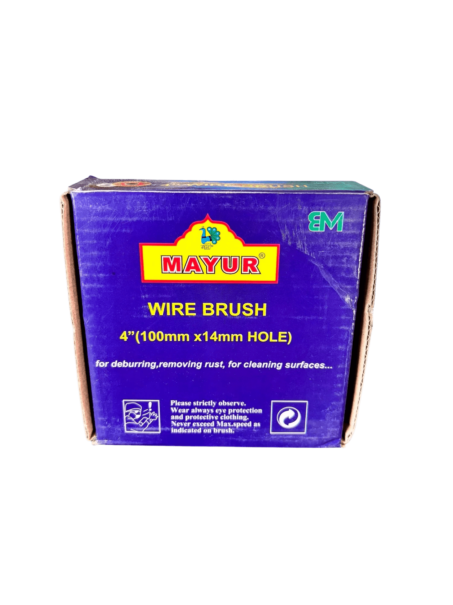 Mayur 4” Wire Brush for Tyre Retreading - 100mm x 14mm Hole - Tyre Remolding 