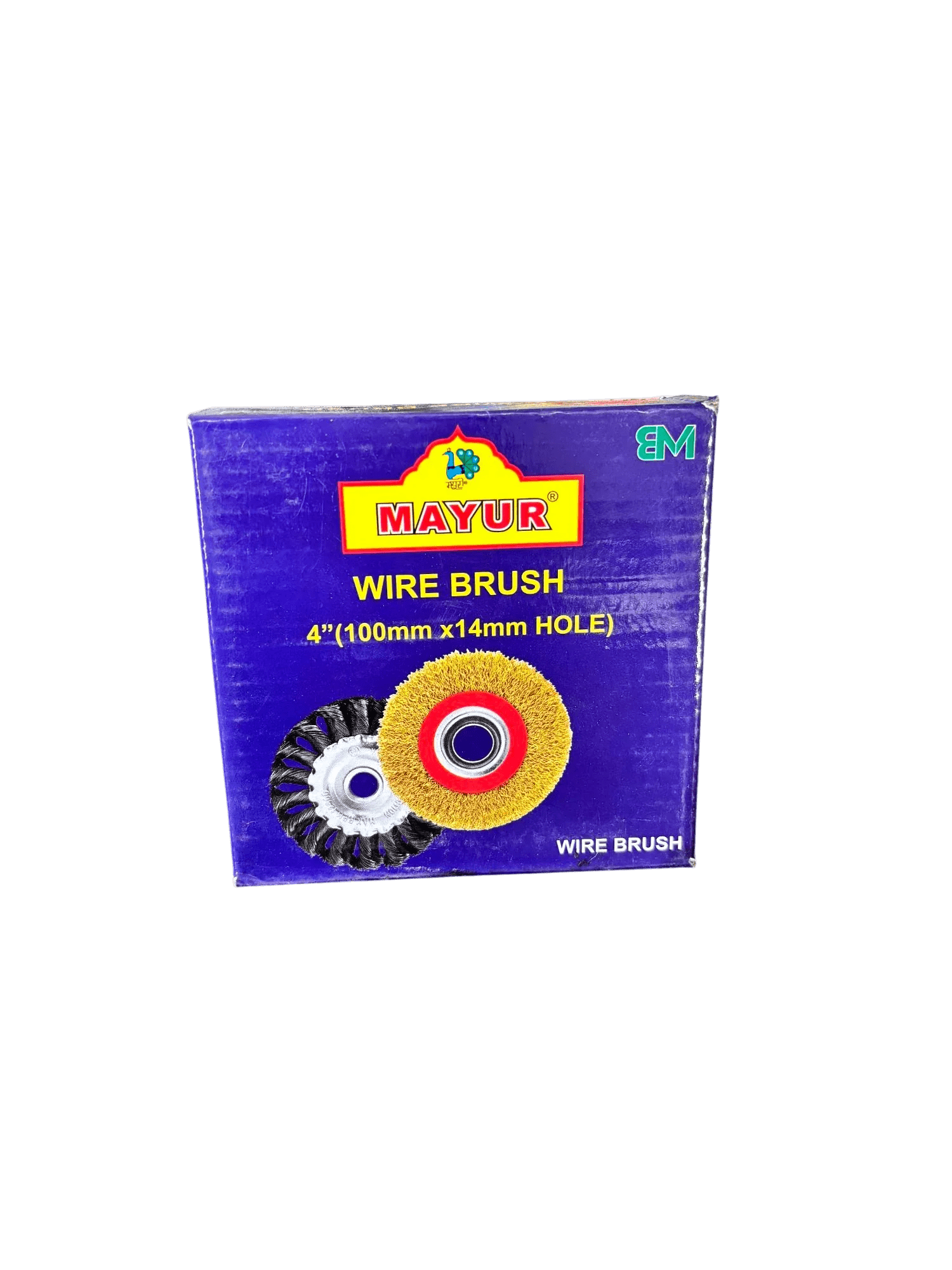 Mayur 4” Wire Brush for Tyre Retreading - 100mm x 14mm Hole - Tyre Remolding 