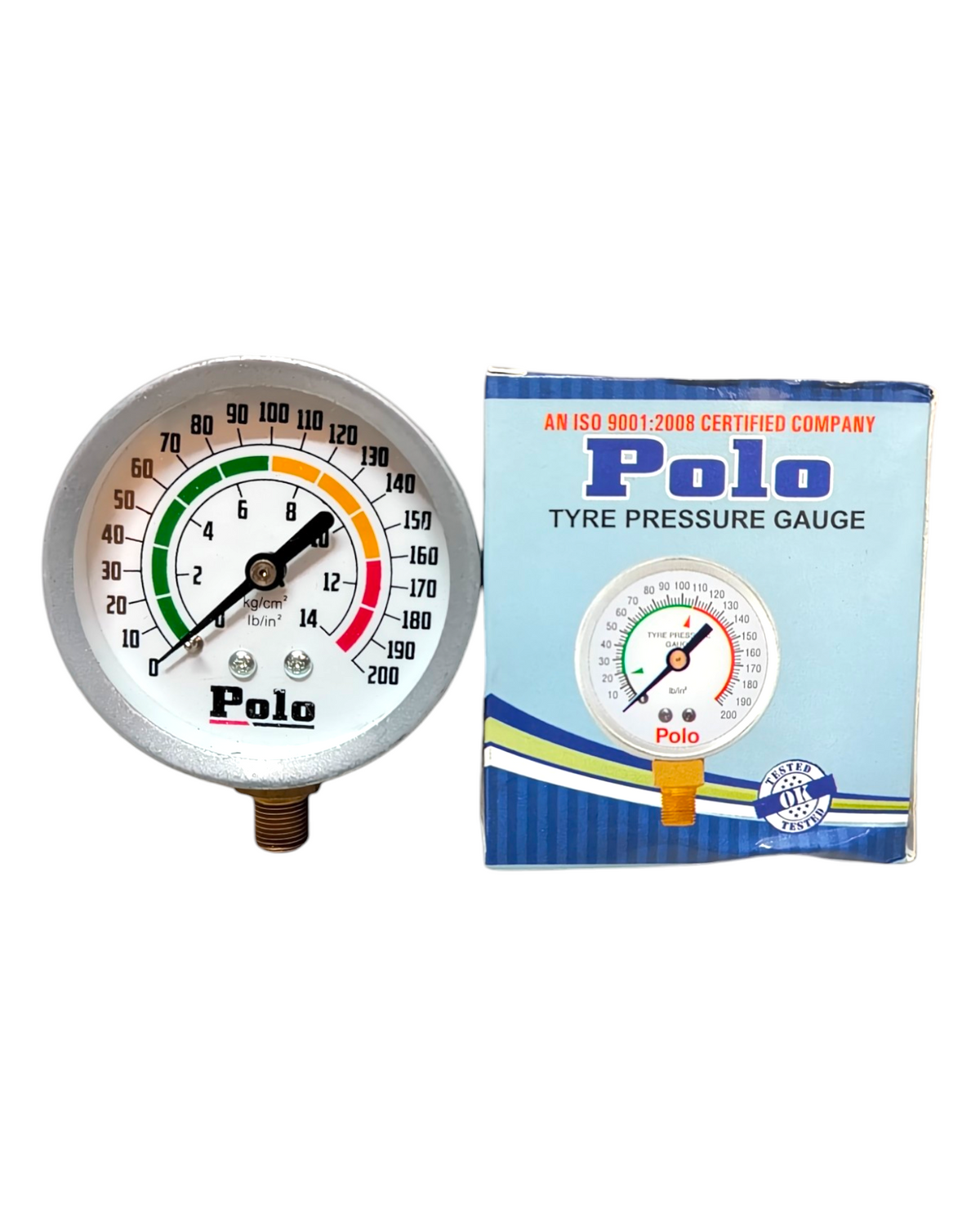 POLO Pressure Gauge Meter 2.5 Inch 200lbs – Alpha Tyre Tools