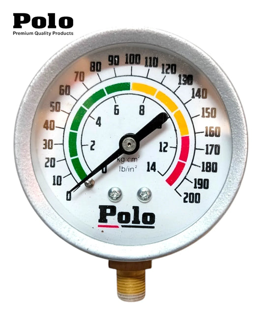 POLO Pressure Gauge Meter 2 Inch 200lbs – Alpha Tyre Tools