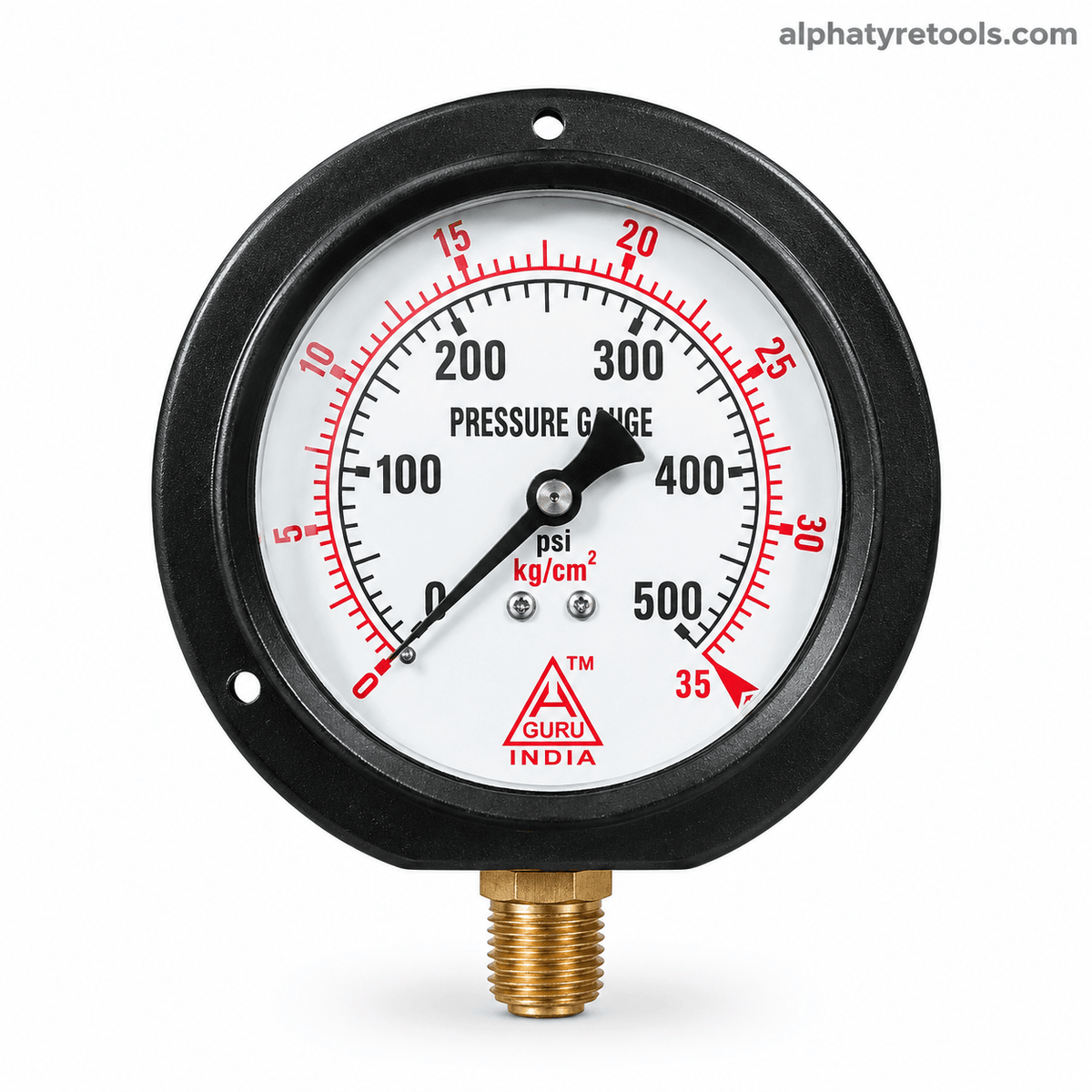 Pressure Gauge 3 Inch 500 PSI – Alpha Tyre Tools
