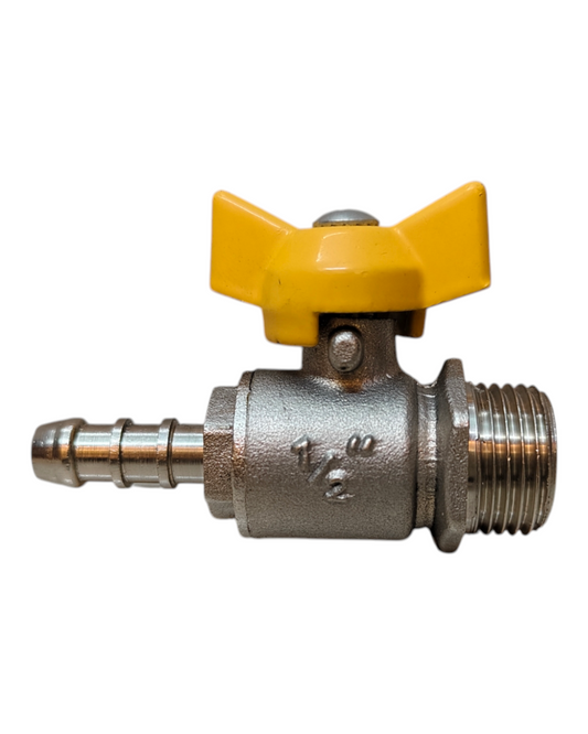 Gas Valve 1/2 Male – 8mm Hose Pipe Fitting