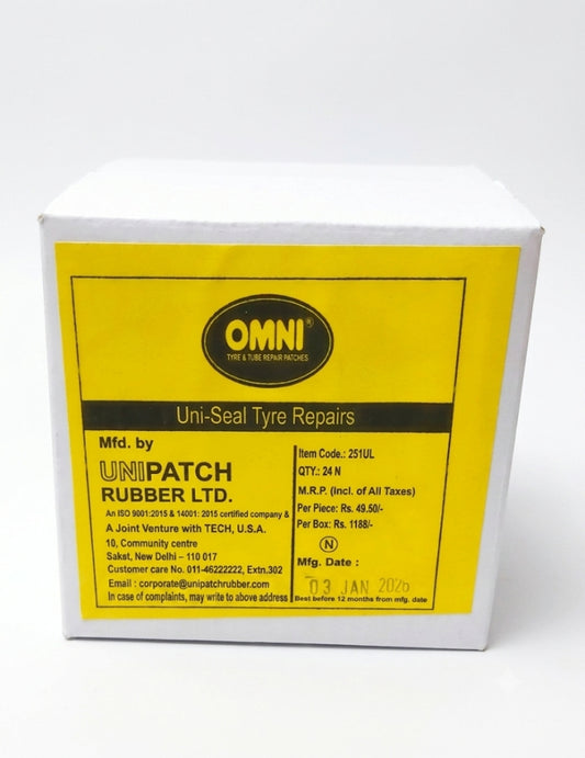 Omni Mushroom Patch 6MM – Tubeless Tyre Repair Patch (Pack of 24)