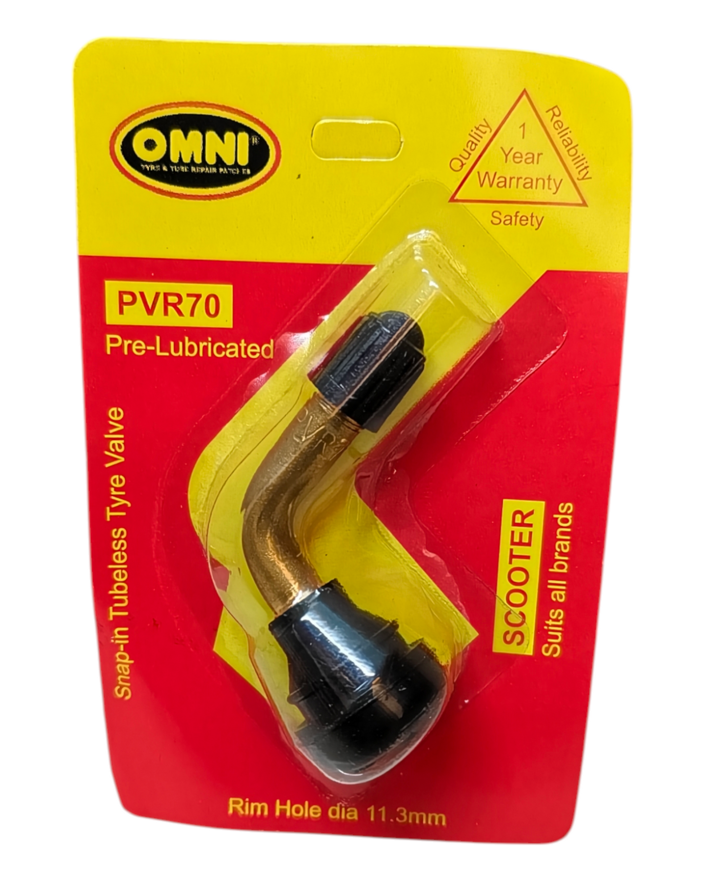 Omni PVR70 Tubeless Tyre Valve  – Universal Fit